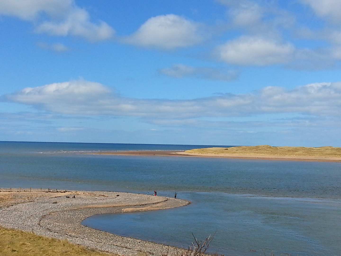 The seaside at Eskmeal Dunes, Cumbria, perfect for a walking holiday
